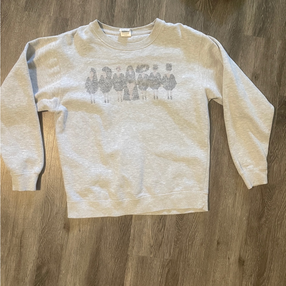 Gray Black Women Tribe Crewneck